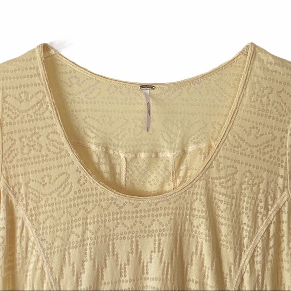 Free People U-neck with Dangling Beads Yellow/Gold - Picture 3 of 5